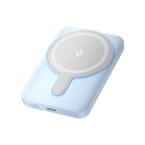 Vention 20W Magnetic Wireless Powerbank 5000 mAh (USB-C + USB-C + Wireless) with Charging Indicator, Blue